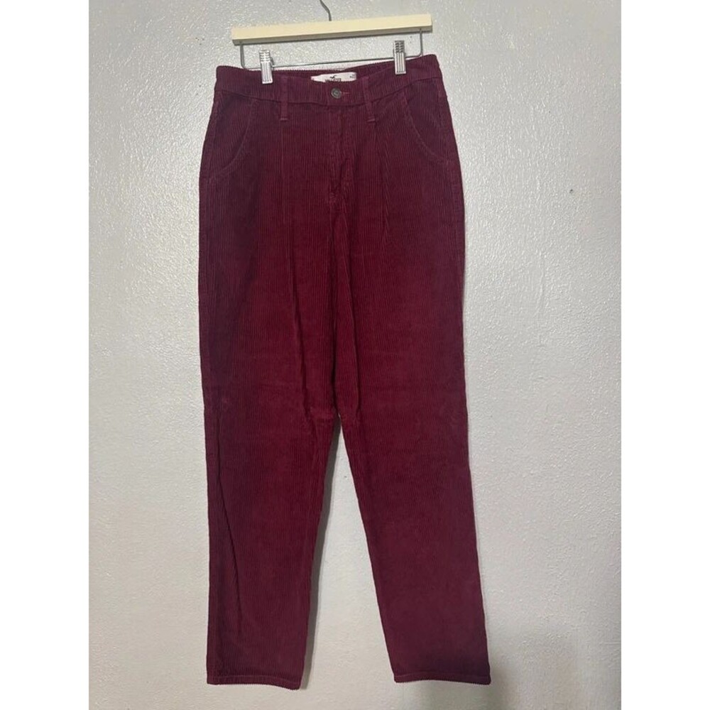 Hollister red burgundy corduroy pants 5